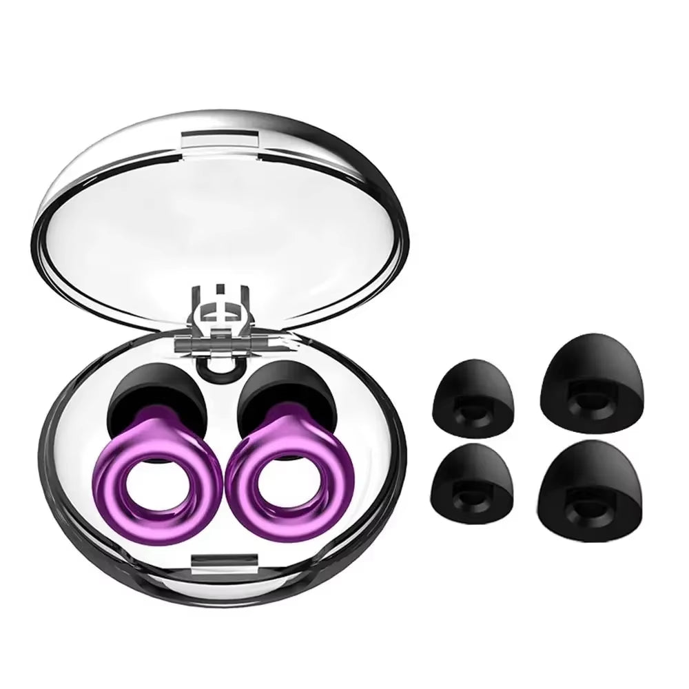 Silicone Earplugs for Swimming Sleep Noise Cancel Noise Reduction-Soundproof Reduce Disturbances -Quality Loop Earplugs Supplies