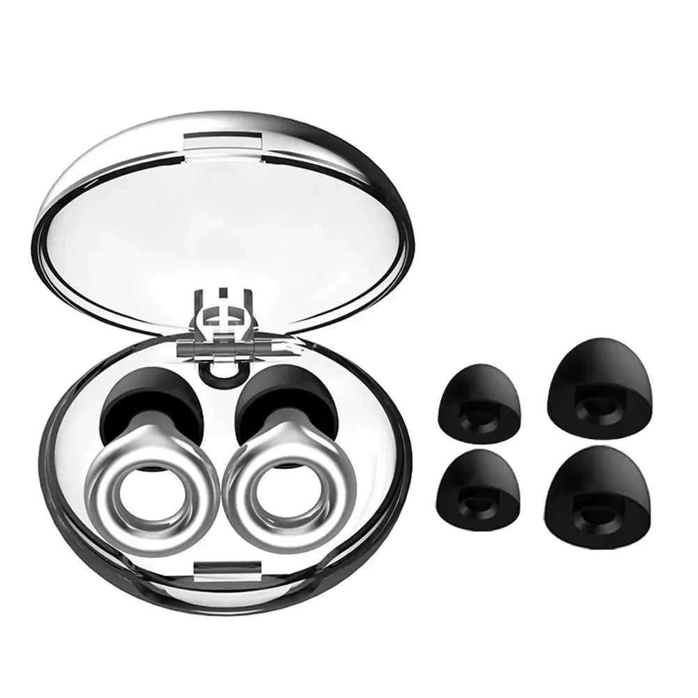 Silicone Earplugs for Swimming Sleep Noise Cancel Noise Reduction-Soundproof Reduce Disturbances -Quality Loop Earplugs Supplies